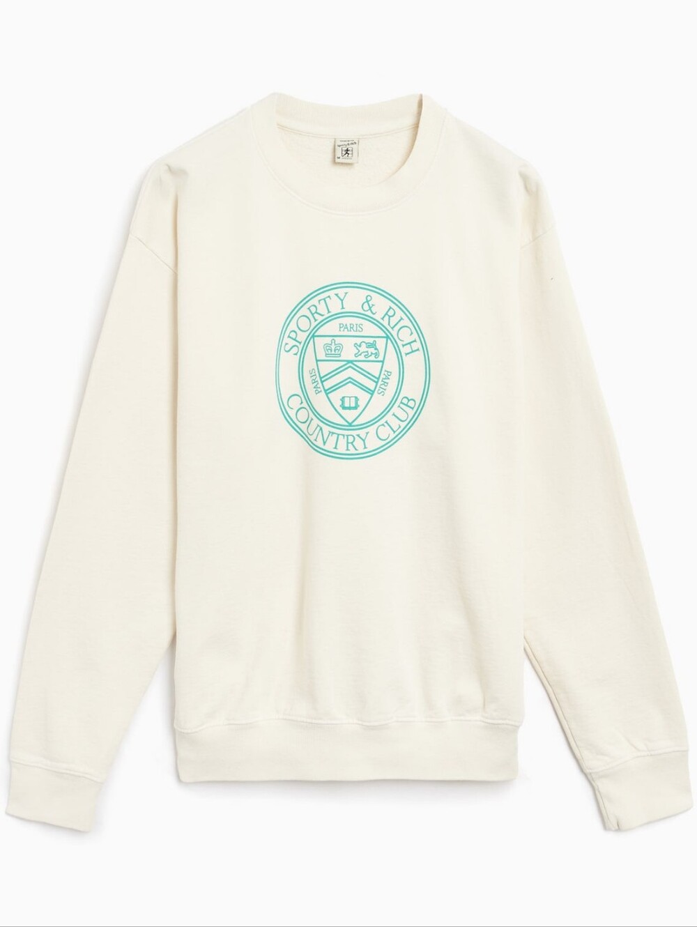 Sporty & Rich Paris Country Club Crew Neck Sweatshirt Size XL